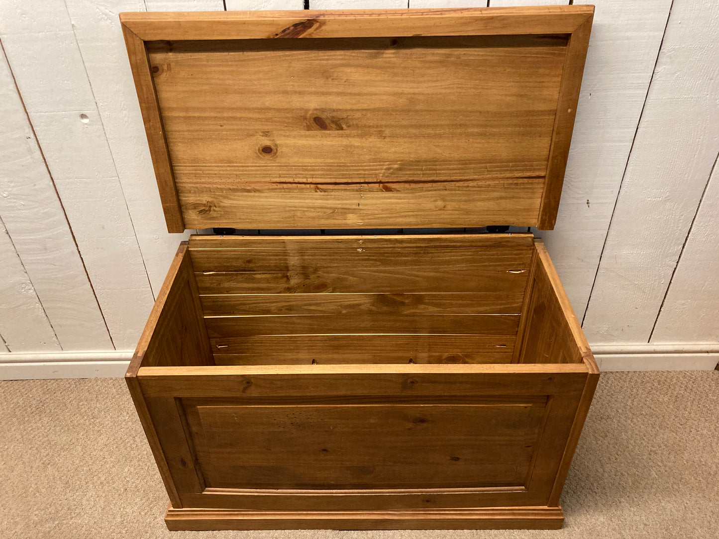 Solid Pine Trunk Blanket Box Storage