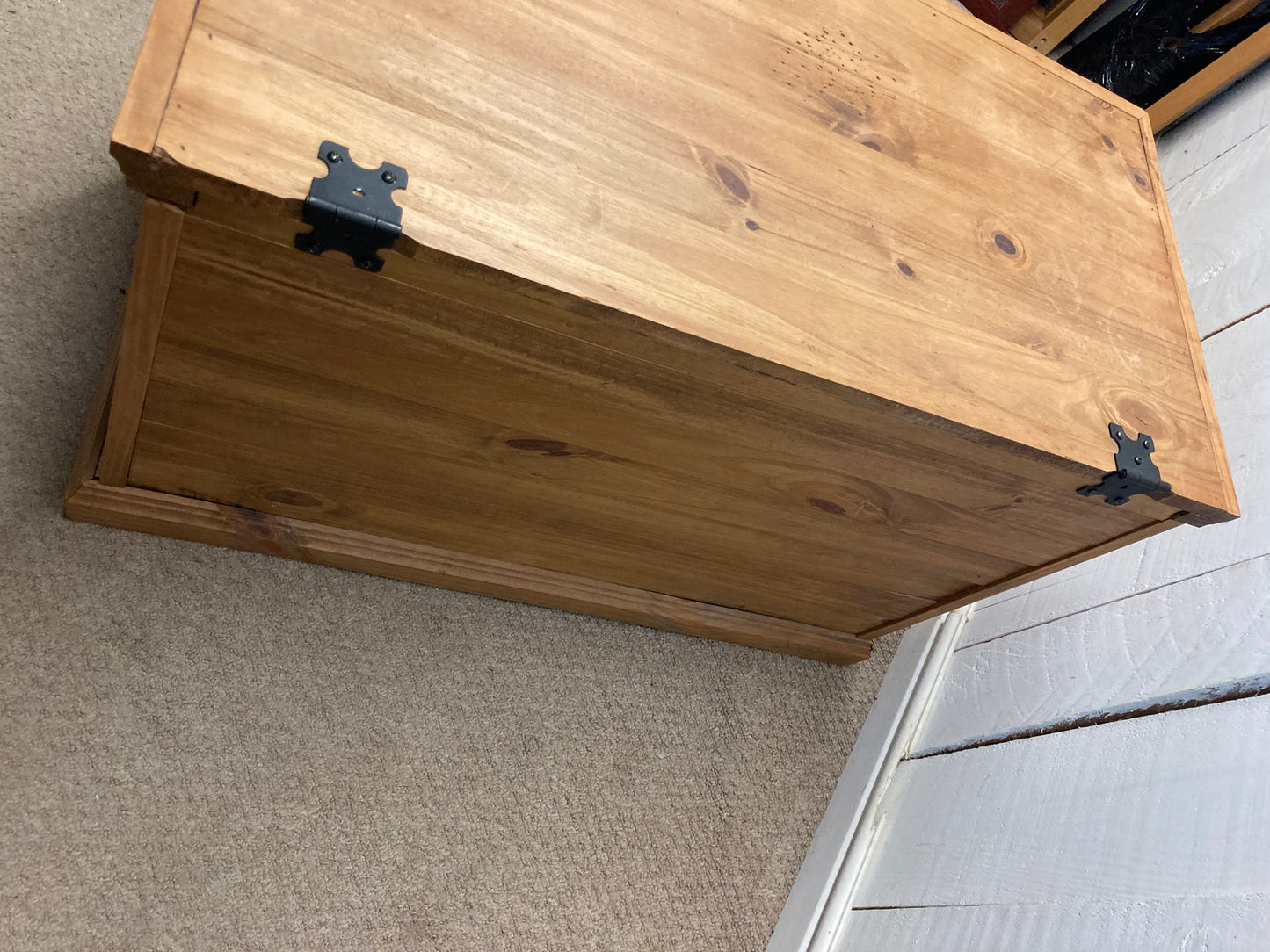 Solid Pine Trunk Blanket Box Storage