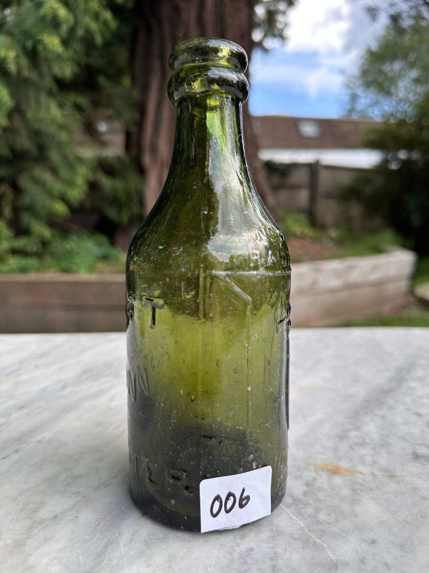 J. Pratt & Son, Manchester Antique Green Glass Bottle - Vintage Glass BottleThe Furniture Recycling ShopBottle