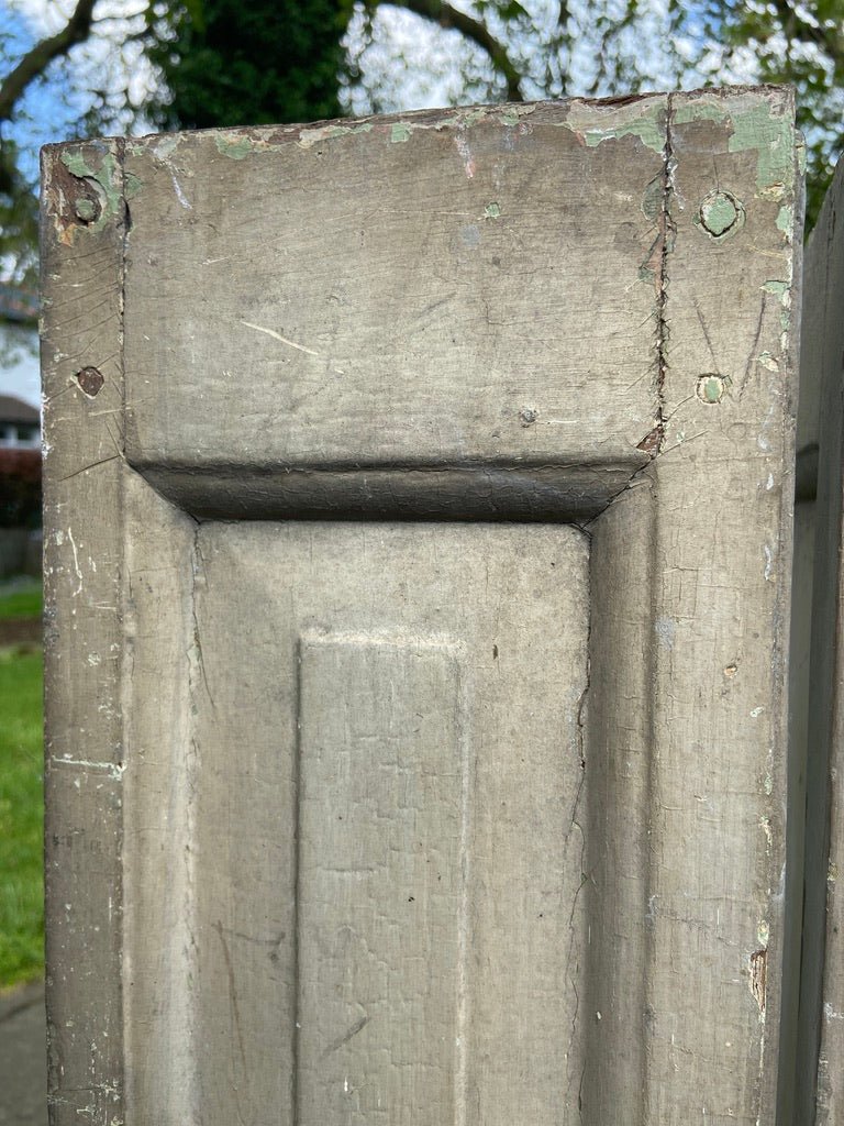 Mismatched Pair of Vintage French Painted Window ShuttersThe Furniture Recycling ShopFurniture