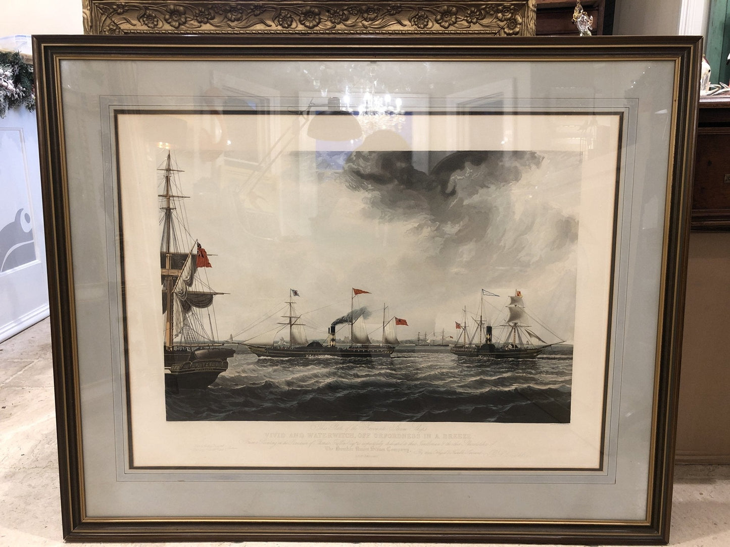 Print Depicting “Vivid” and “Waterwitch” SteamboatsThe Furniture Recycling ShopVintage Item