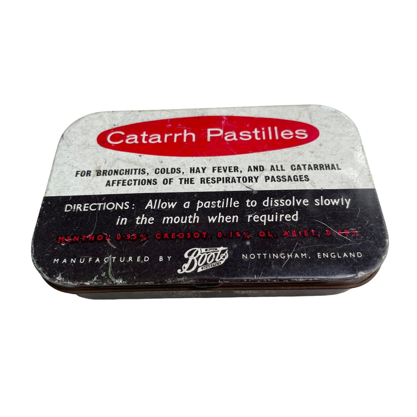 Vintage Boots the Chemist Catarrh Pastilles Tin 1960sThe Furniture Recycling ShopTins