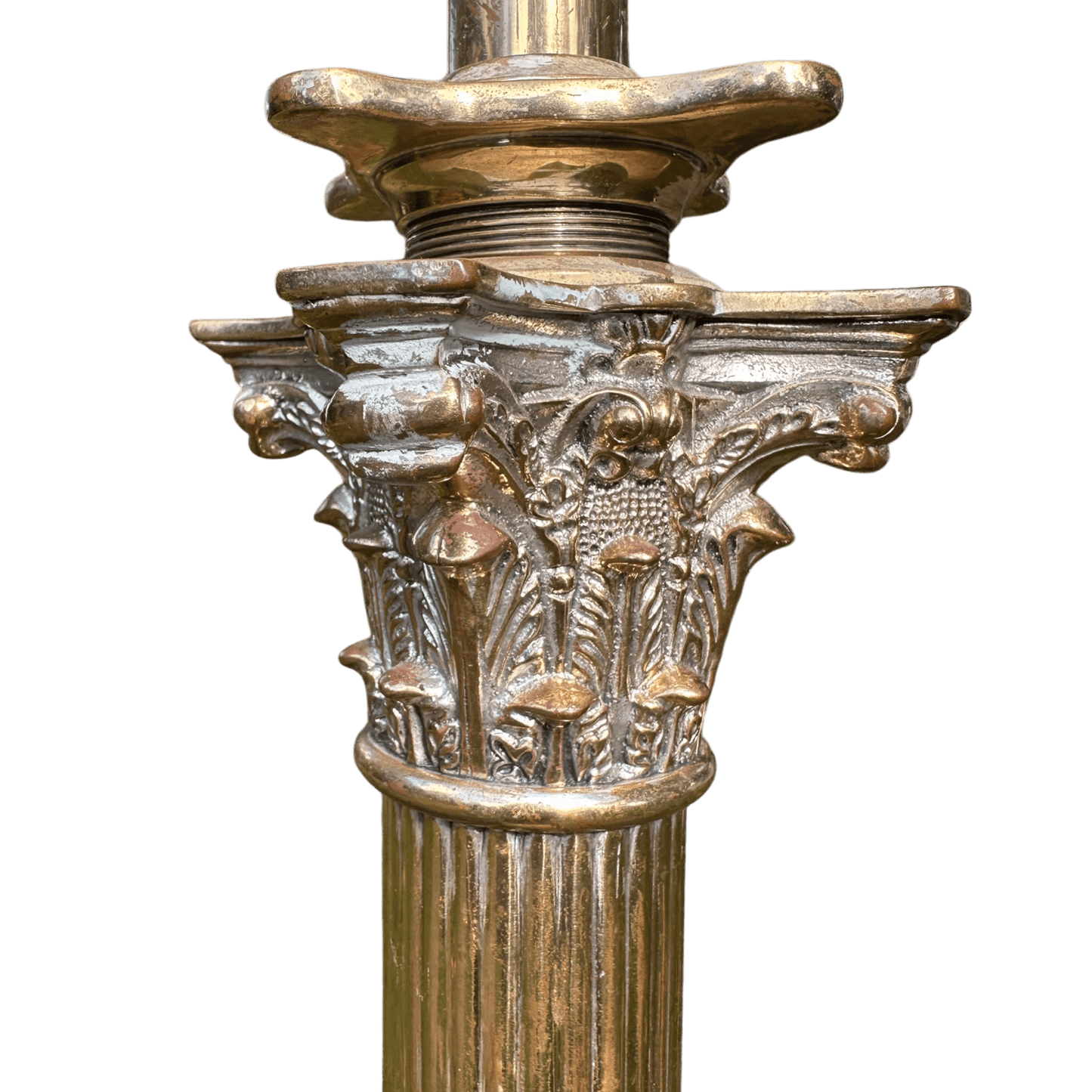 Vintage Fluted Column Adjustable Floor Standard LampThe Furniture Recycling Shop
