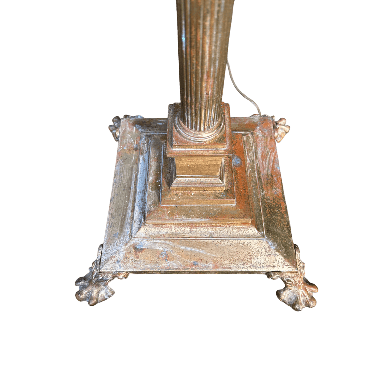 Vintage Fluted Column Adjustable Floor Standard LampThe Furniture Recycling Shop