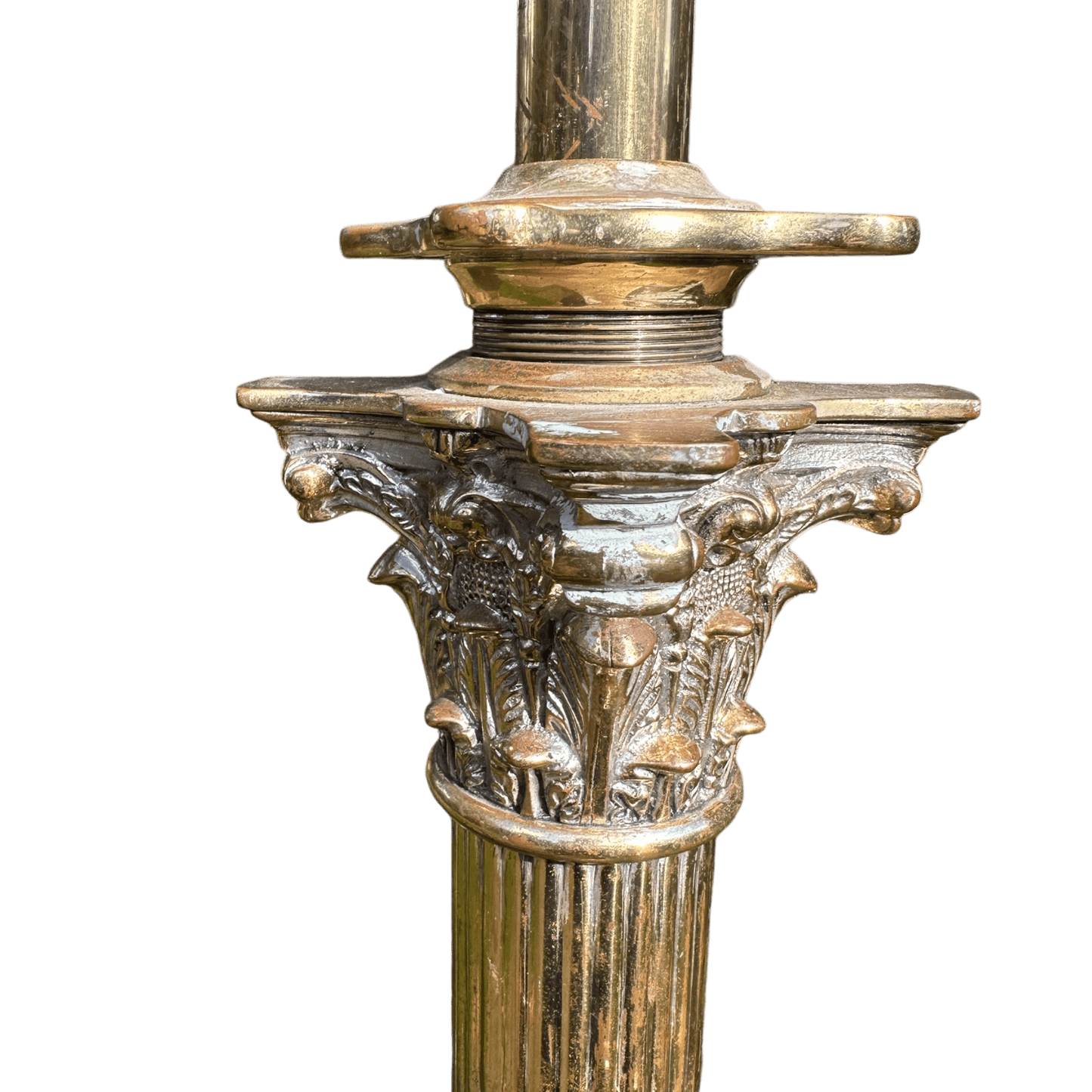 Vintage Fluted Column Adjustable Floor Standard LampThe Furniture Recycling Shop