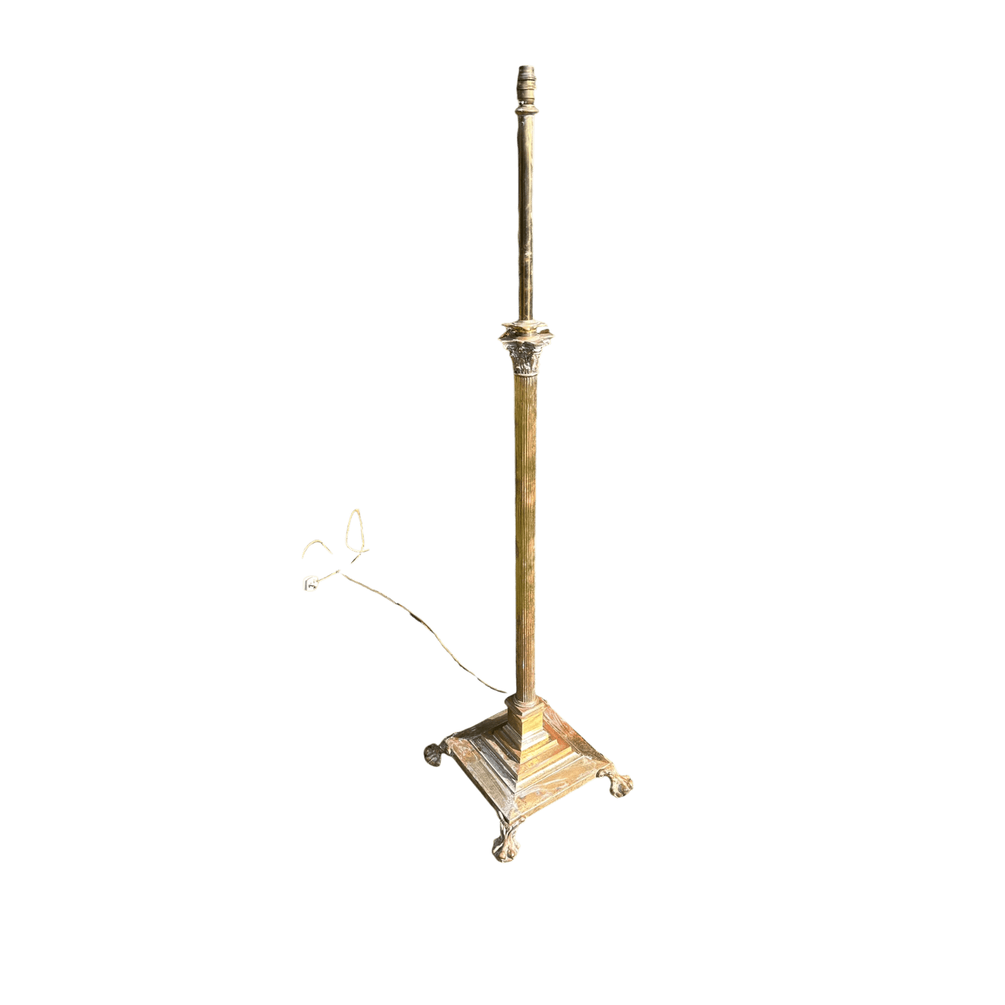 Vintage Fluted Column Adjustable Floor Standard LampThe Furniture Recycling Shop