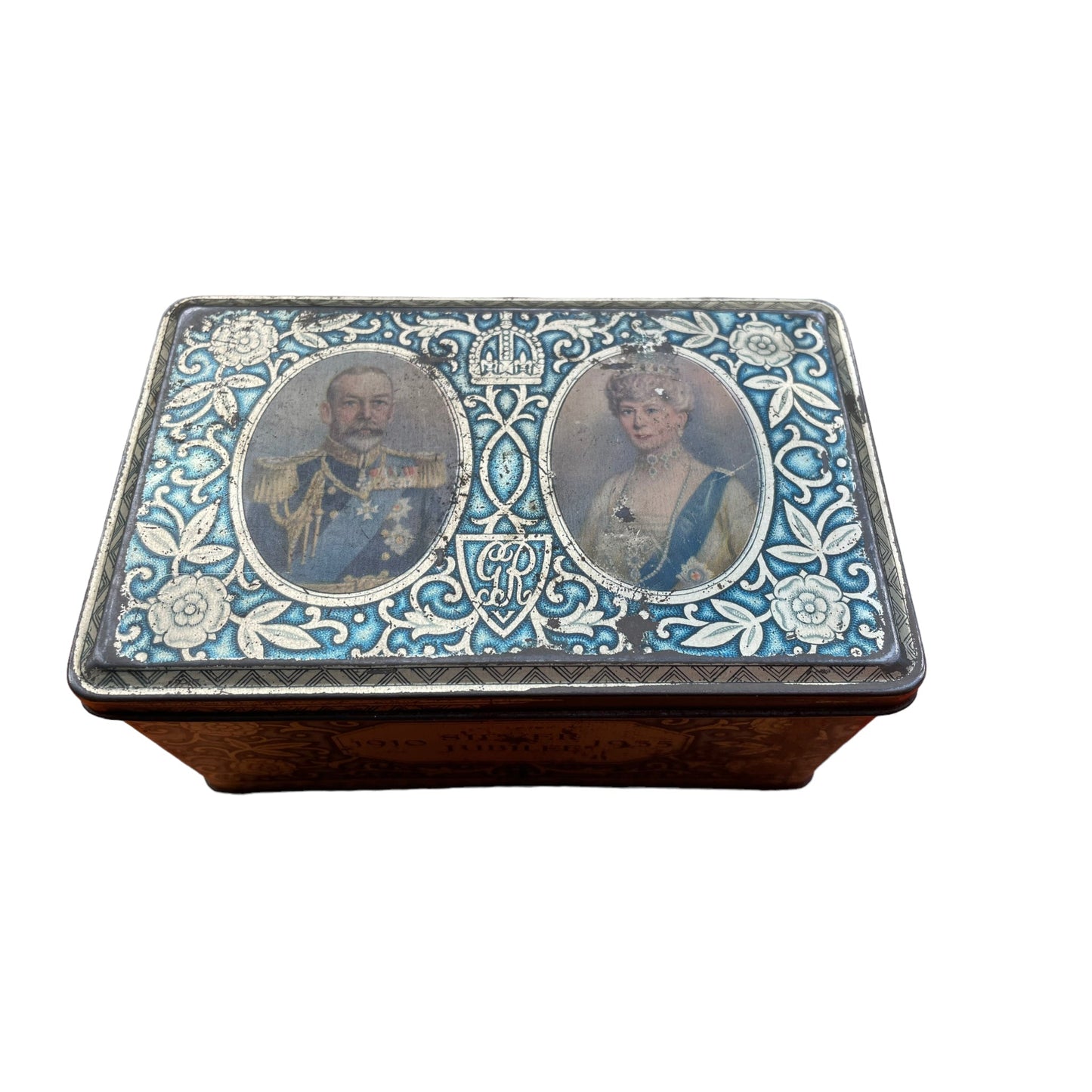 Vintage Royal King George and Queen Mary Silver Jubilee 1910 1935 Biscuit tinThe Furniture Recycling ShopTins