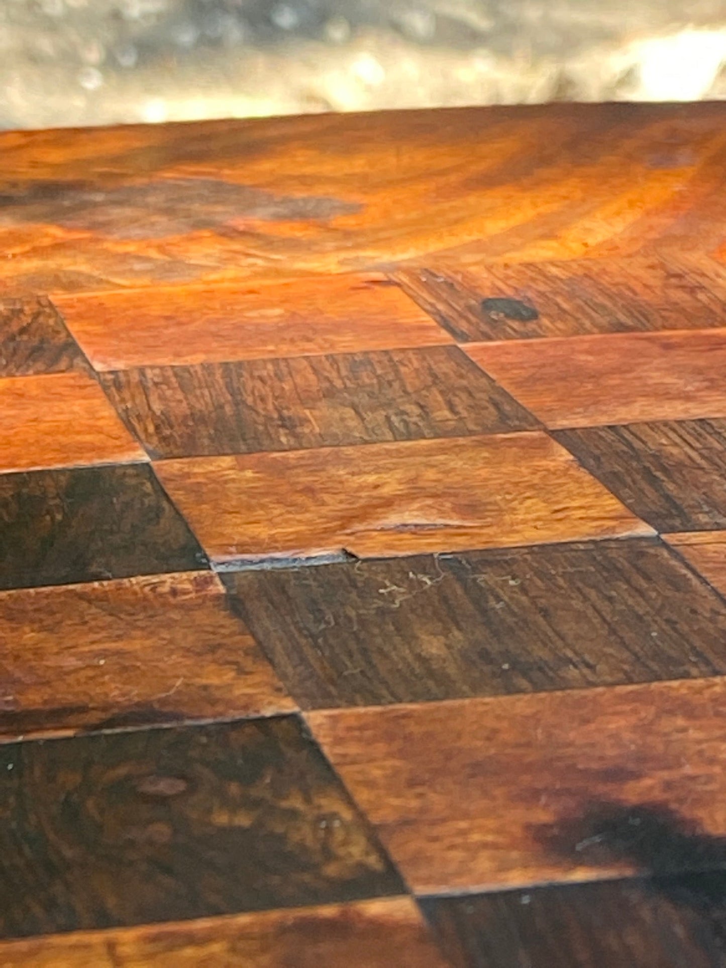 William IV Sewing Table With Chequered Top and Lyre EndsThe Furniture Recycling ShopFurniture
