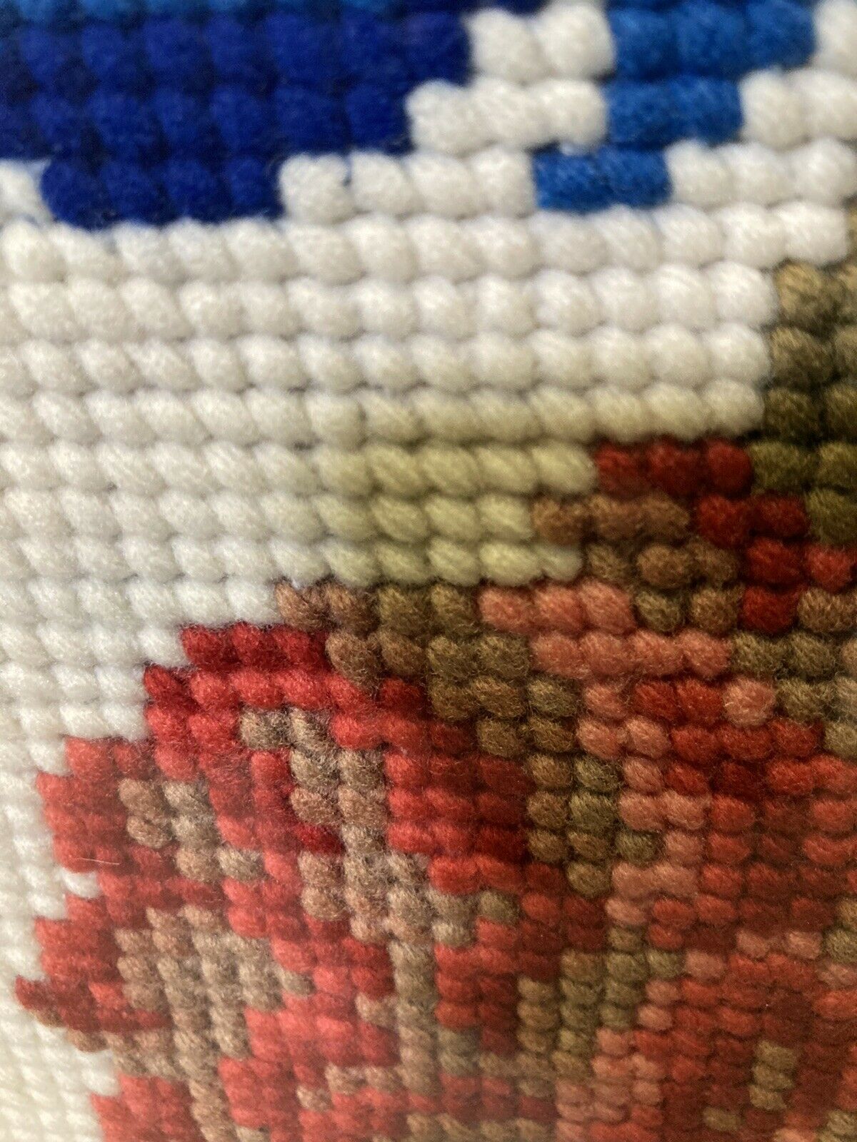 Vintage Mahogany Embroidered Fire Screen