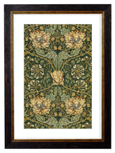 Load image into Gallery viewer, Honeysuckle - William Morris Pattern Artwork Print. Framed Wall Art PictureVintage Frog T/APictures &amp; Prints
