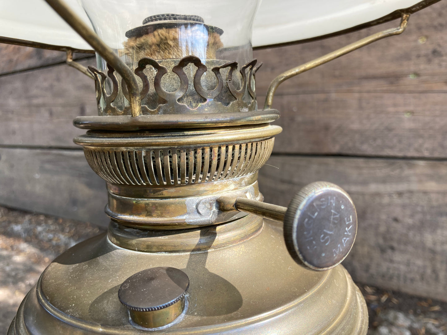 Vintage Brass Oil Lamp