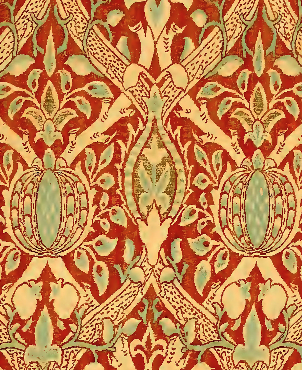 Velvet Broche - William Morris Pattern Artwork Print. Framed Wall Art PictureVintage Frog T/APictures & Prints