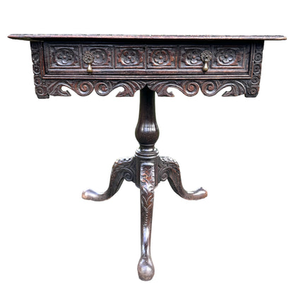 19th Century Carved Oak Hall Console TableThe Furniture Recycling Shop