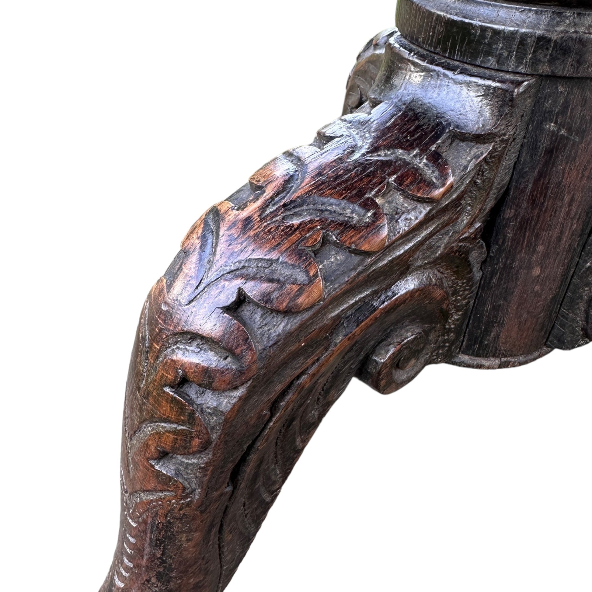 19th Century Carved Oak Hall Console TableThe Furniture Recycling Shop