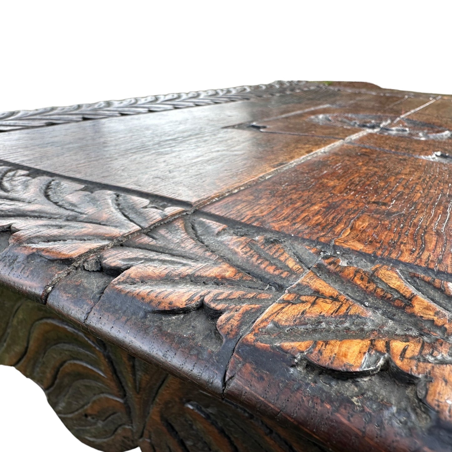 19th Century Carved Oak Hall Console TableThe Furniture Recycling Shop