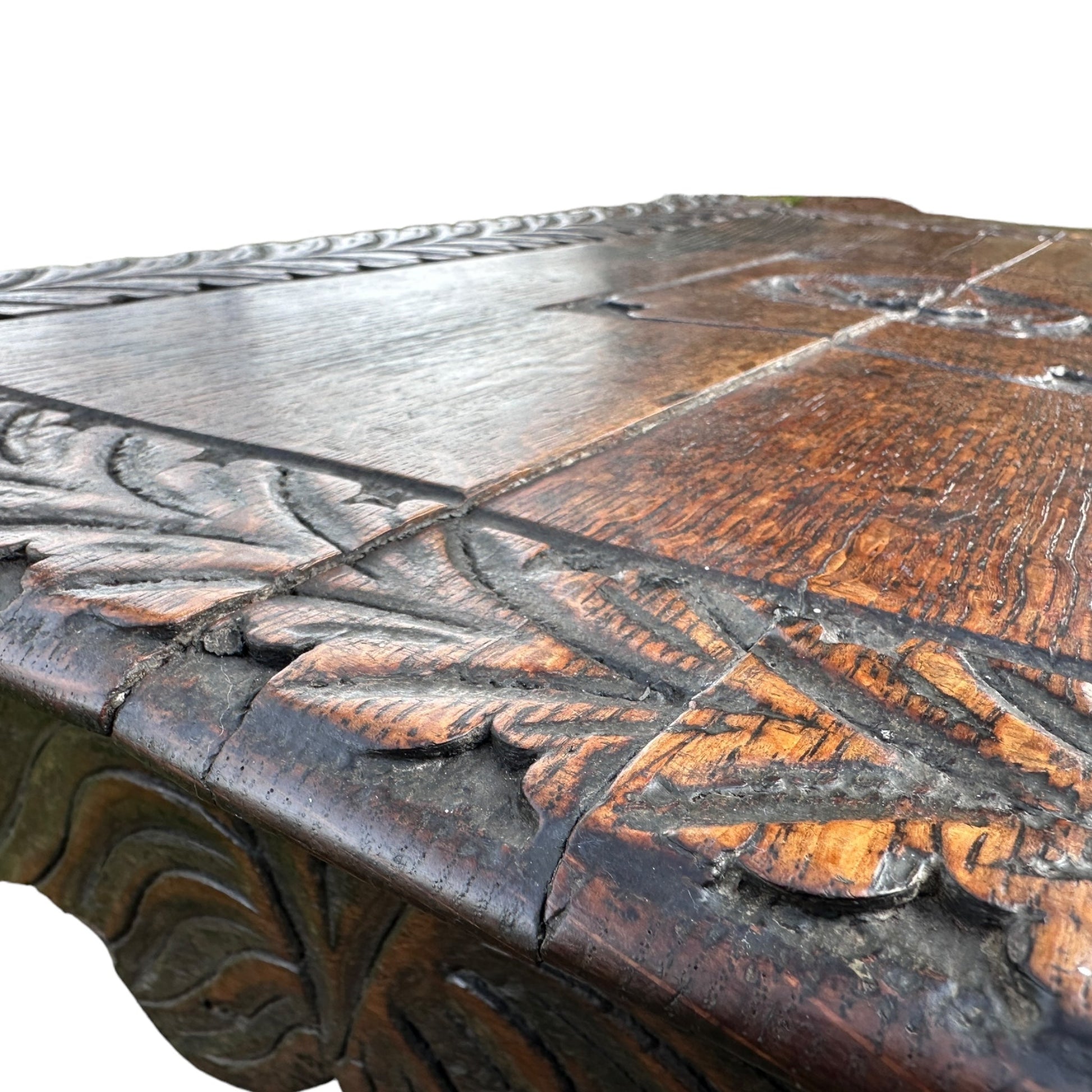 19th Century Carved Oak Hall Console TableThe Furniture Recycling Shop