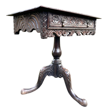 19th Century Carved Oak Hall Console TableThe Furniture Recycling Shop