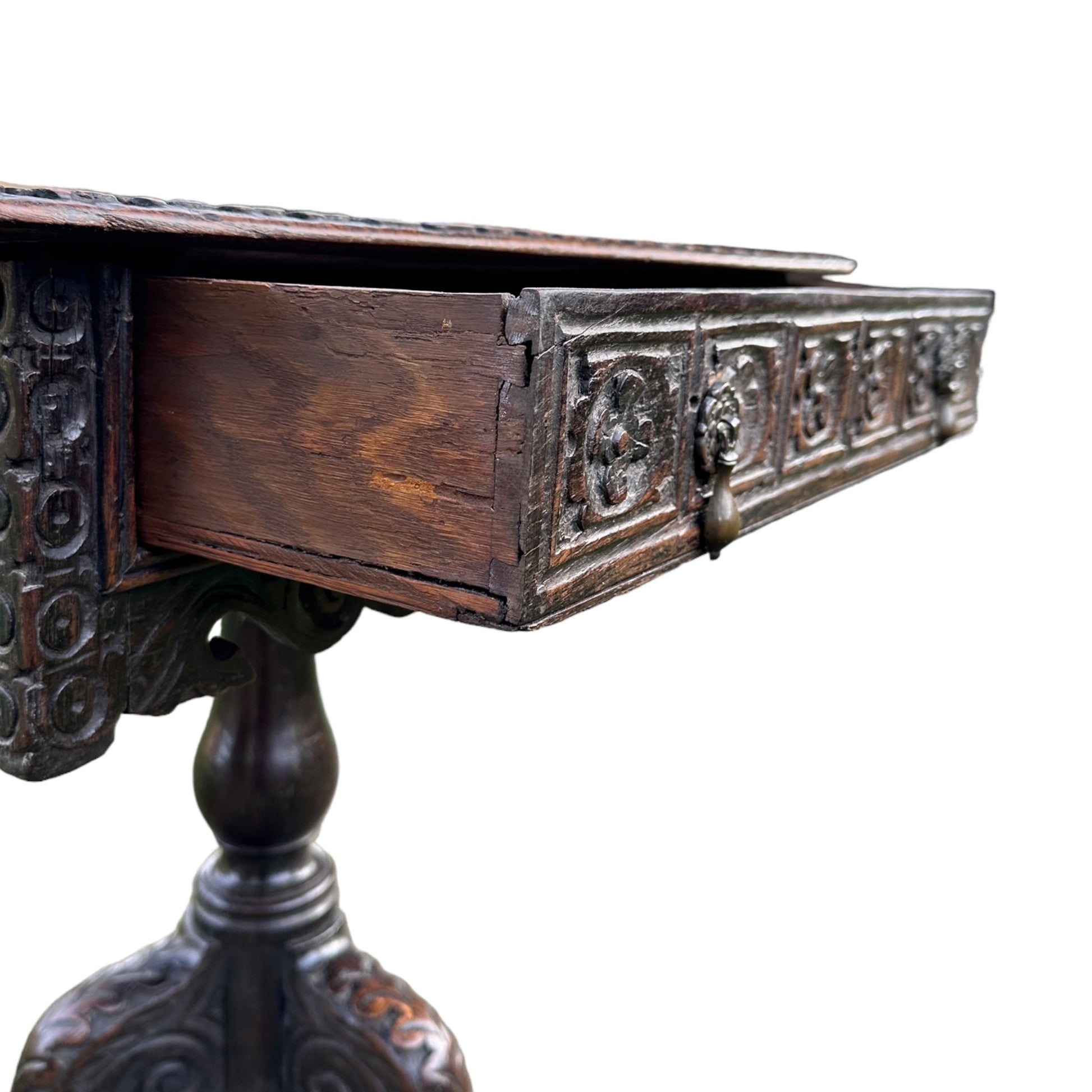 19th Century Carved Oak Hall Console TableThe Furniture Recycling Shop