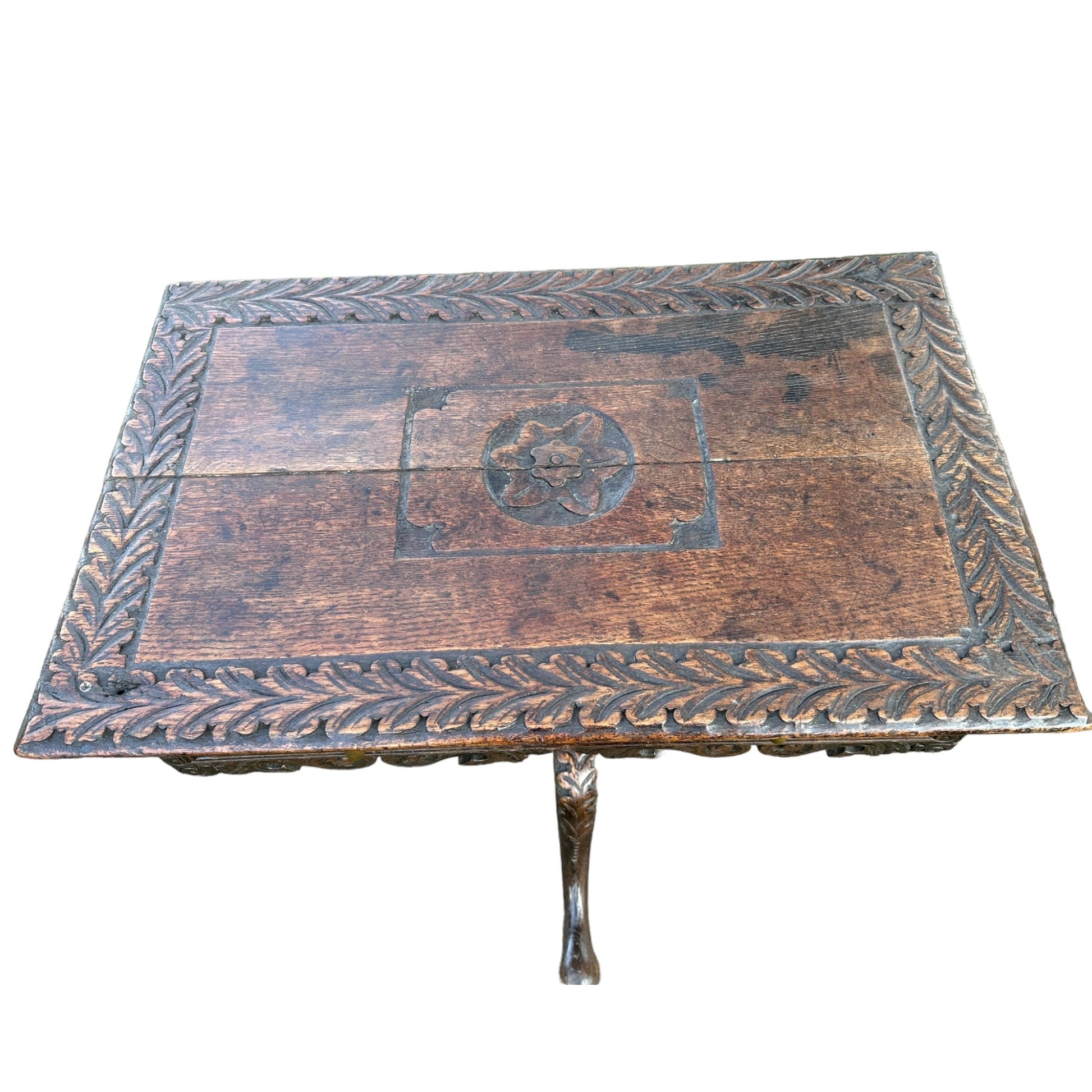 19th Century Carved Oak Hall Console TableThe Furniture Recycling Shop