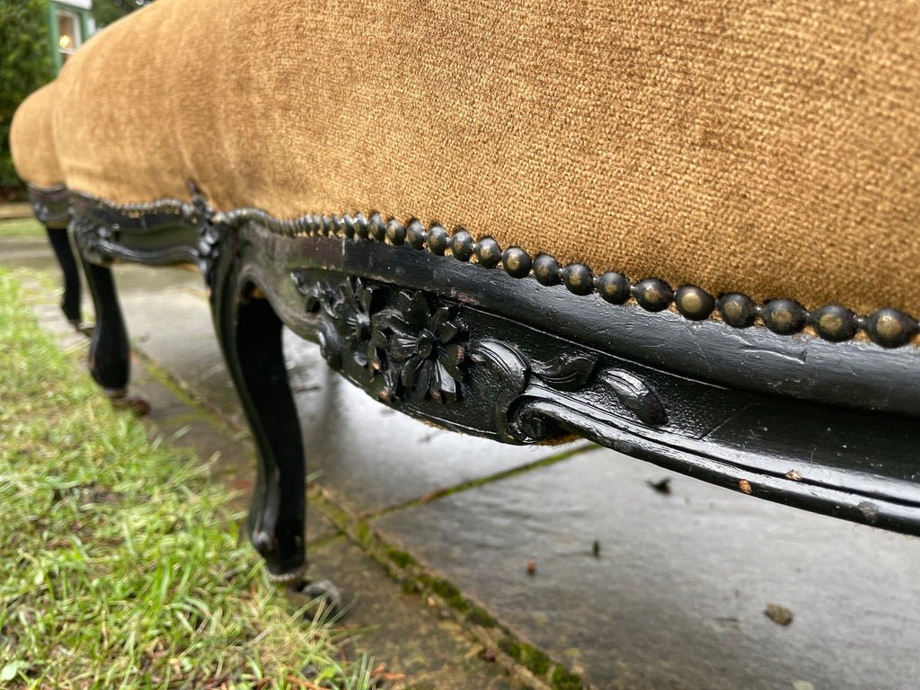 19th Century Louis XV Style Sofa or Canape, French Saloon Settee With Ebonised FrameThe Furniture Recycling ShopFurniture
