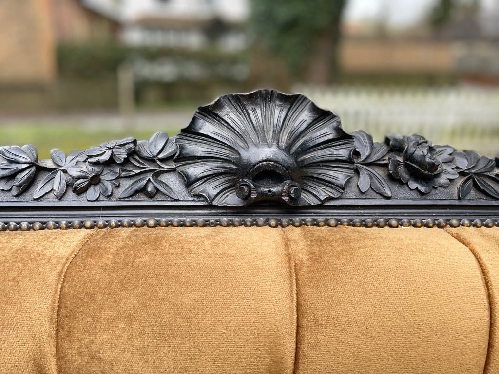 19th Century Louis XV Style Sofa or Canape, French Saloon Settee With Ebonised FrameThe Furniture Recycling ShopFurniture