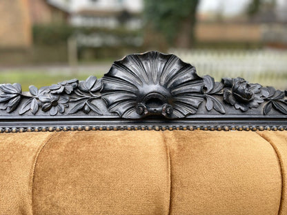 19th Century Louis XV Style Sofa or Canape, French Saloon Settee With Ebonised FrameThe Furniture Recycling ShopFurniture