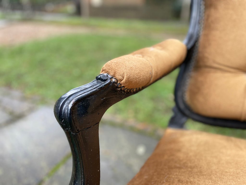 19th Century Louis XV Style Sofa or Canape, French Saloon Settee With Ebonised FrameThe Furniture Recycling ShopFurniture