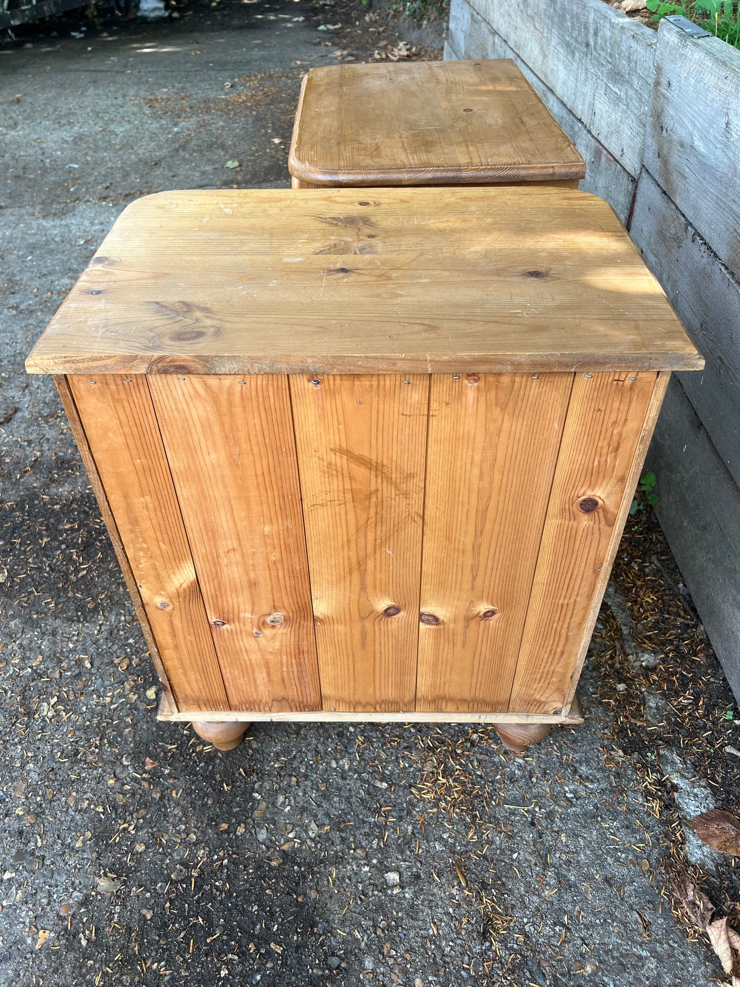 Pair Solid Pine Bedside Tables