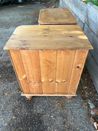 Pair Solid Pine Bedside Tables