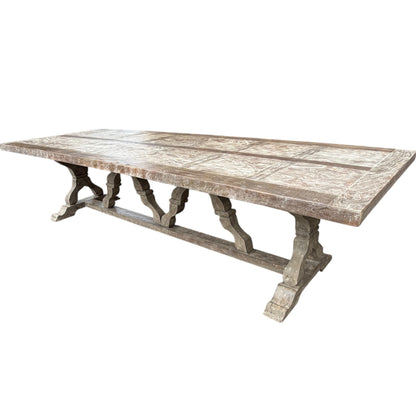 Flamant “Reggie” 3.2m Dining Table – Handmade Reclaimed Wood Country House Style
