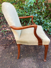 Load image into Gallery viewer, Vintage Mahogany Frame Upholstered Carver Chair Occasional Chair
