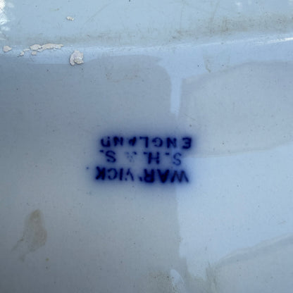 Staffordshire blue & white 'Warwick' transferware platter