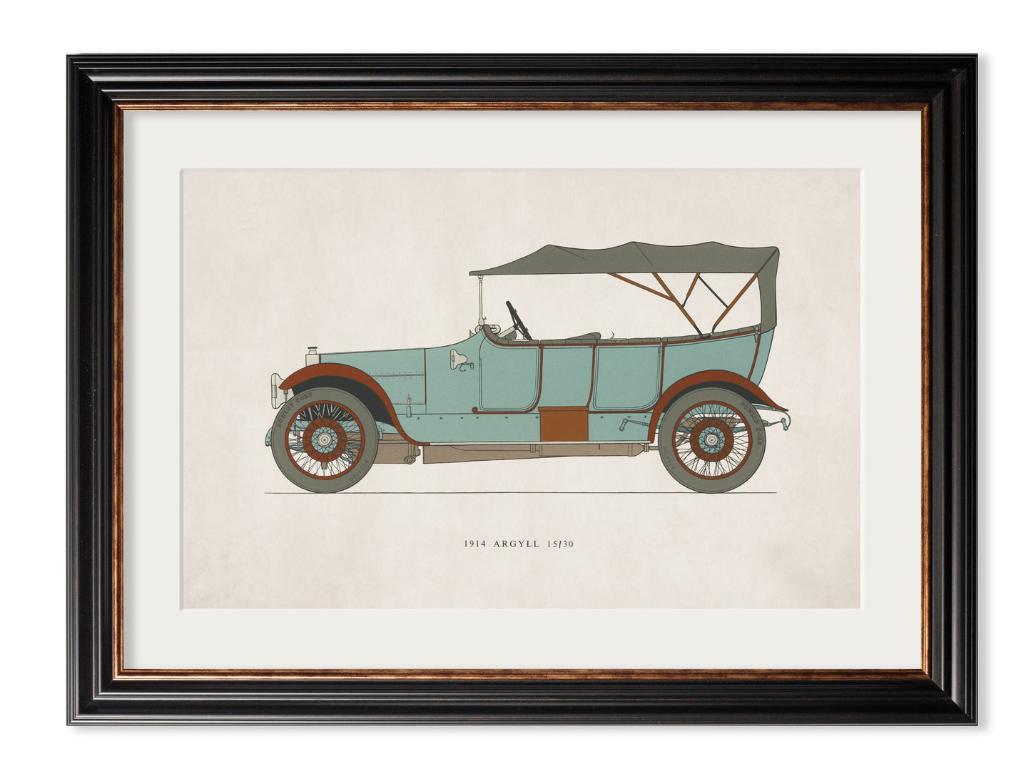 1910 daimler 38  - premium glass-fronted framed art print with solid wood frame, adds elegance to your decor