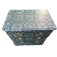 Load image into Gallery viewer, Green Ornate Two Over Two Chest Of Drawers Hand Painted And Stencilled
