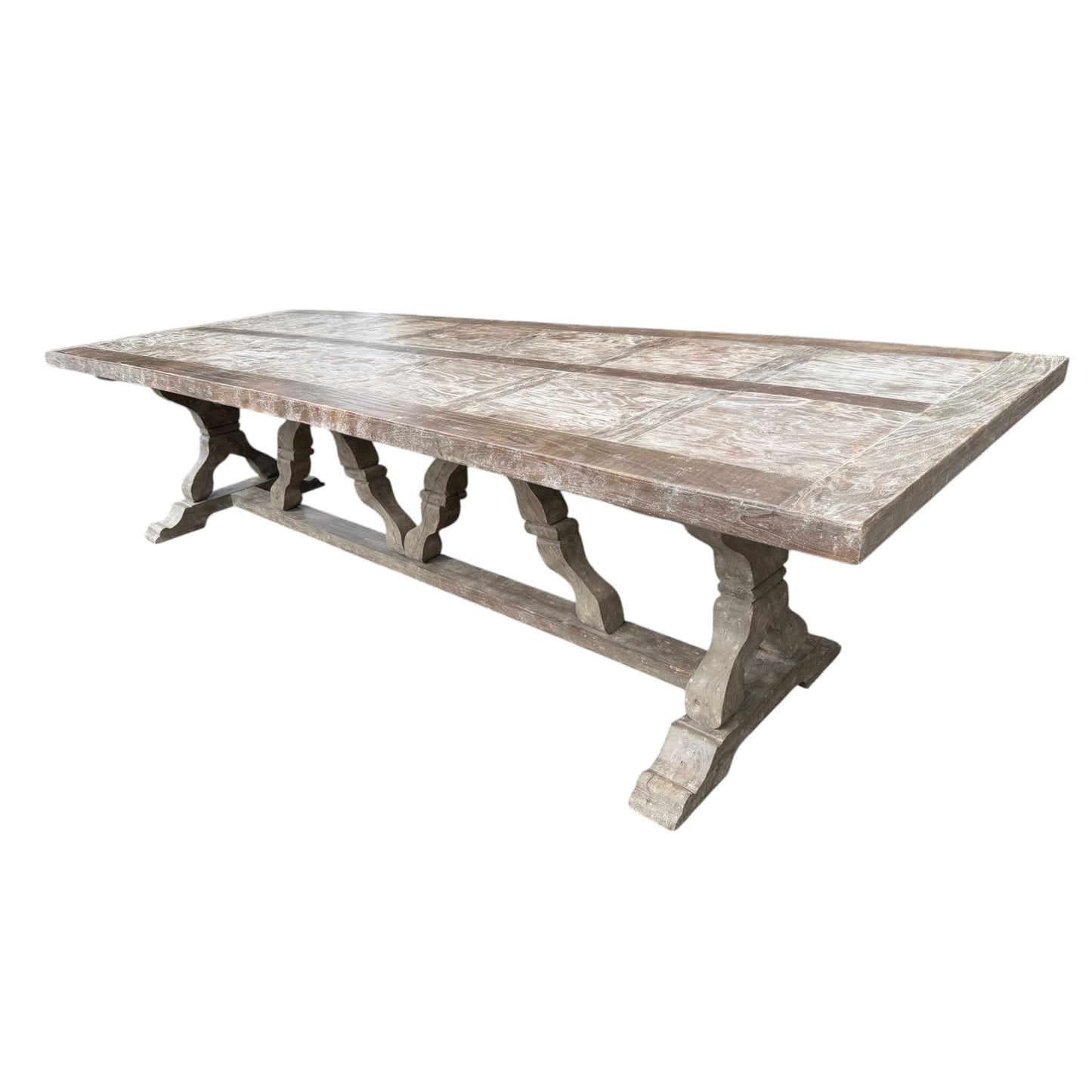 Flamant “Reggie” 3.2m Dining Table – Handmade Reclaimed Wood Country House Style