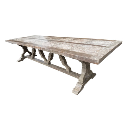 Flamant “Reggie” 3.2m Dining Table – Handmade Reclaimed Wood Country House Style