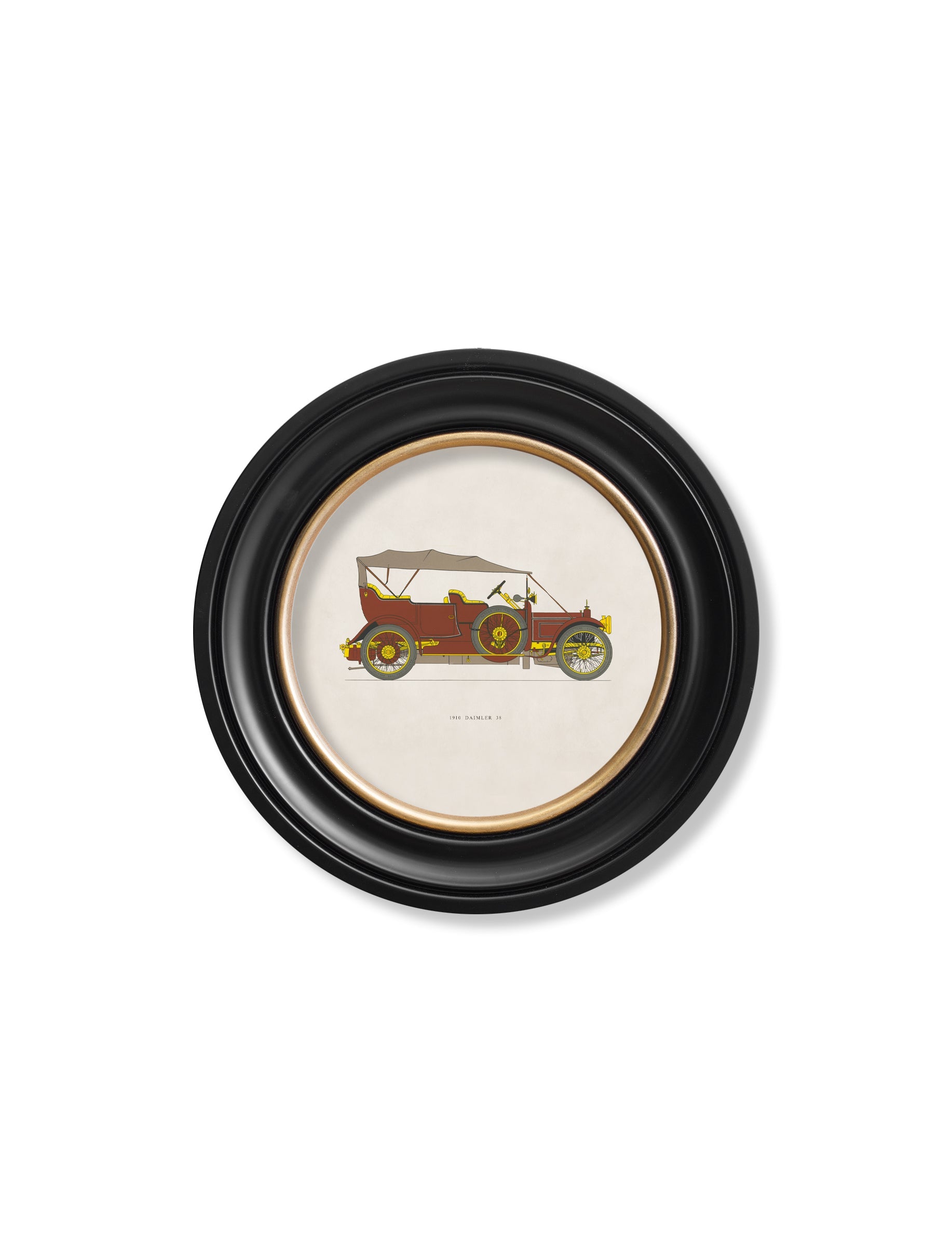 1910 daimler 38 - premium glass-fronted framed art print with solid wood frame, ideal for modern interiors