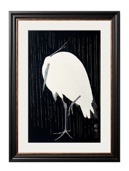 c 1910 roosters ohara koson in size 38 x 50cm - glass-fronted framed wall art print with solid wood frame, ideal for modern interiors