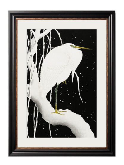 c 1910 roosters ohara koson in size 50 x 70cm - glass-fronted framed wall art print with solid wood frame, perfect for luxury home decor