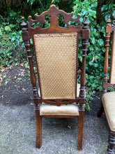 Load image into Gallery viewer, Victorian Mahogany Carved Pair Of Low Chairs On Turned Legs
