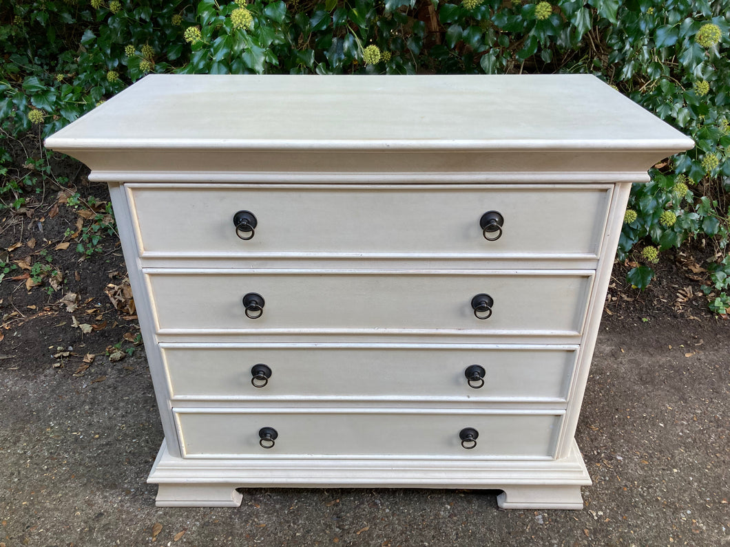 White Painted Chest Of Four Drawers
