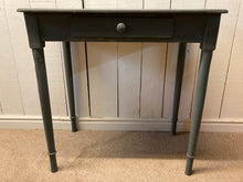 Load image into Gallery viewer, Blue Painted Small Console Table Writing Table With A Drawer
