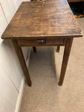 Load image into Gallery viewer, Vintage Oak Small Table With A Drawer To One End
