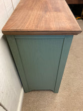 Load image into Gallery viewer, Green Painted Oak Sideboard Two Drawers And Two Doors
