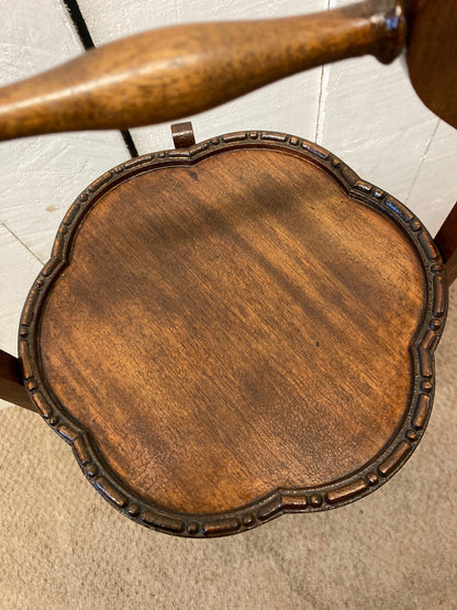 Vintage Mahogany Carved Cake Stand