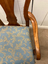 Load image into Gallery viewer, Set Of Six Hardwood Dining Chairs Upholstered Seats Two Carvers Four Chairs
