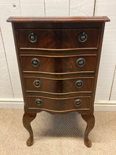 Load image into Gallery viewer, Mahogany Serpentine Front Small Chest Of Four Drawers
