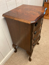 Load image into Gallery viewer, Mahogany Serpentine Front Small Chest Of Four Drawers
