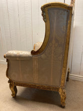 Load image into Gallery viewer, Vintage French Style Rococo Gold Framed Armchair Upholstered In Silk Damask
