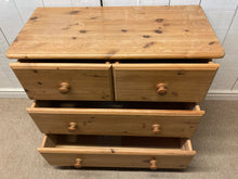 Load image into Gallery viewer, Solid Pine Chest Of Drawers Two Over Two
